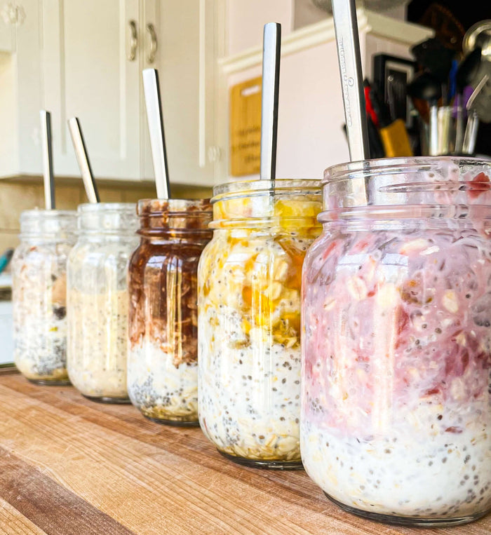 overnight oats in mason jars